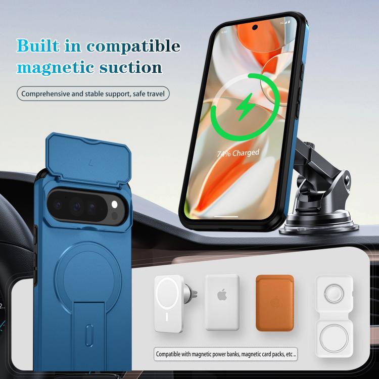 For Google Pixel 10 Pro XL / 9 Pro XL Sliding Camshield MagSafe Holder Phone Case