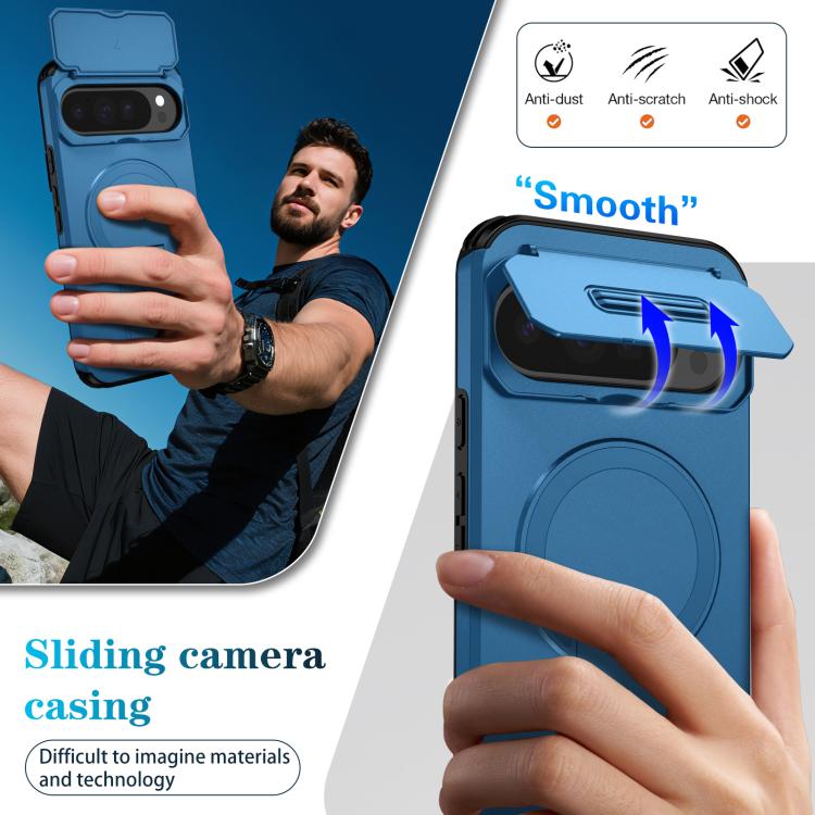 For Google Pixel 10 Pro XL / 9 Pro XL Sliding Camshield MagSafe Holder Phone Case
