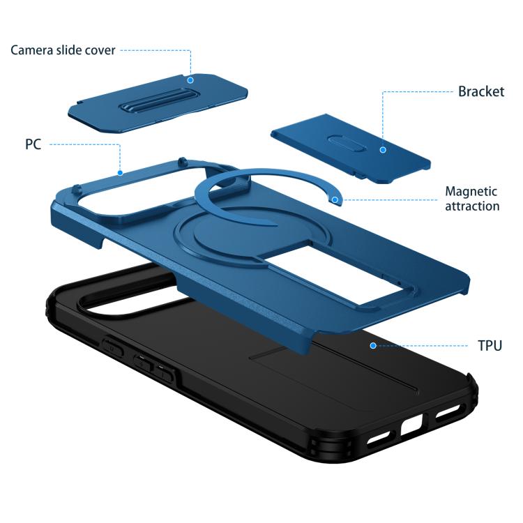 For Google Pixel 10 Pro XL / 9 Pro XL Sliding Camshield MagSafe Holder Phone Case