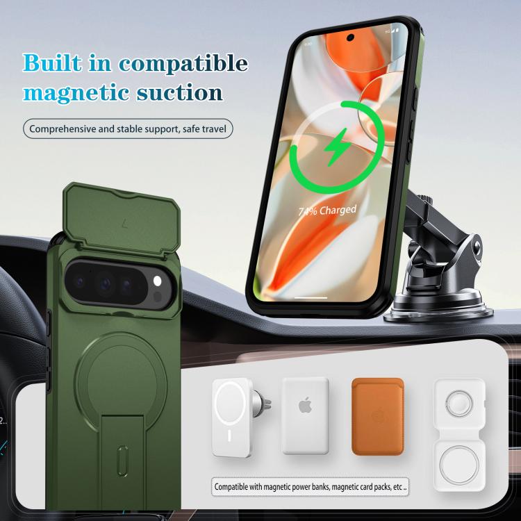 For Google Pixel 10 Pro XL / 9 Pro XL Sliding Camshield MagSafe Holder Phone Case