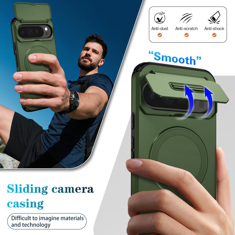 For Google Pixel 10 Pro XL / 9 Pro XL Sliding Camshield MagSafe Holder Phone Case