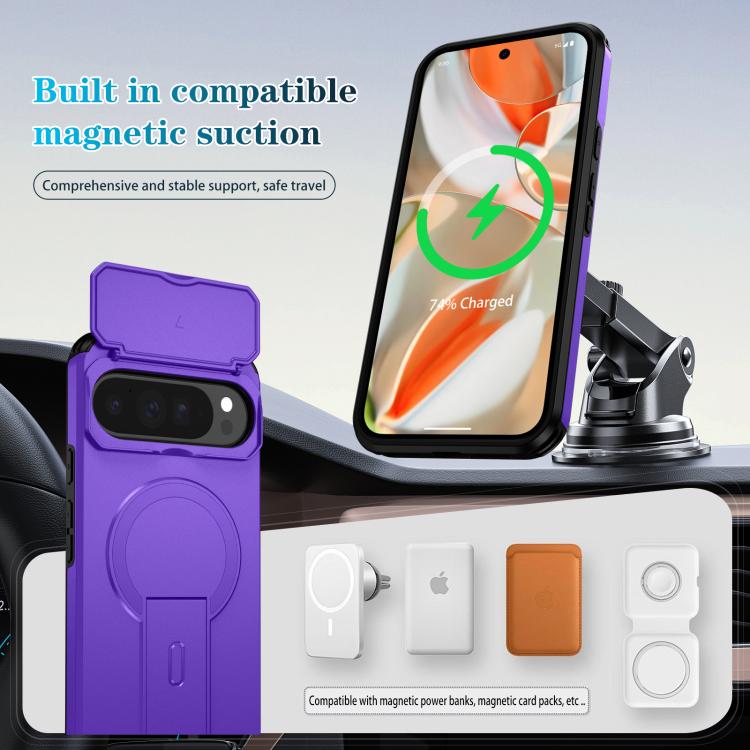 For Google Pixel 10 Pro XL / 9 Pro XL Sliding Camshield MagSafe Holder Phone Case