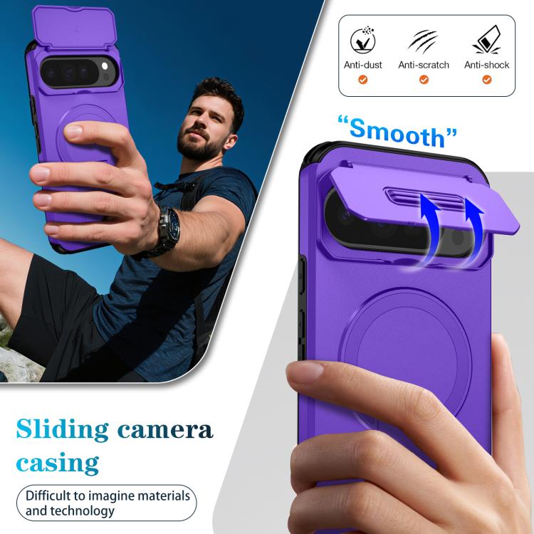 For Google Pixel 10 Pro XL / 9 Pro XL Sliding Camshield MagSafe Holder Phone Case