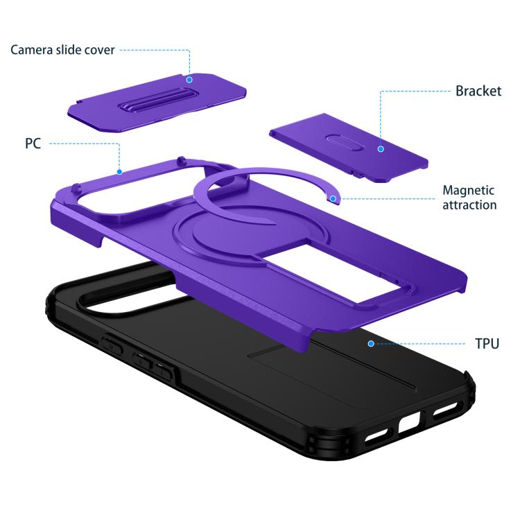 For Google Pixel 10 Pro XL / 9 Pro XL Sliding Camshield MagSafe Holder Phone Case