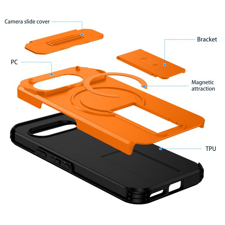 For Google Pixel 9a Sliding Camshield MagSafe Holder Phone Case