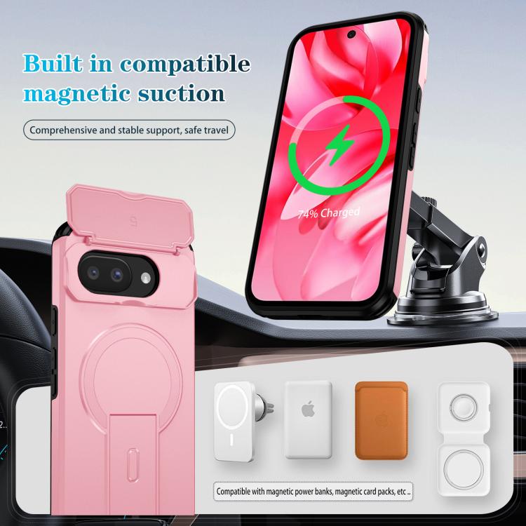 For Google Pixel 9a Sliding Camshield MagSafe Holder Phone Case