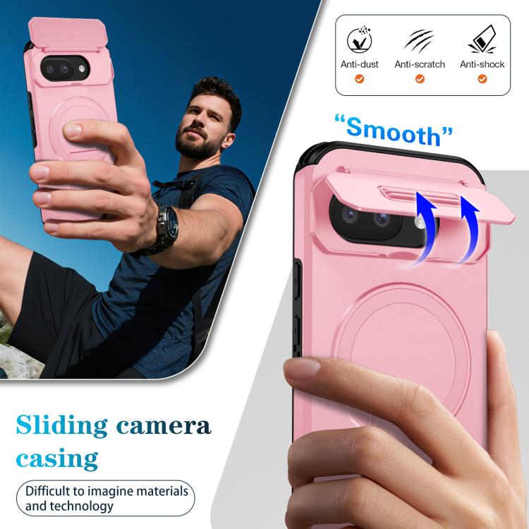 For Google Pixel 9a Sliding Camshield MagSafe Holder Phone Case