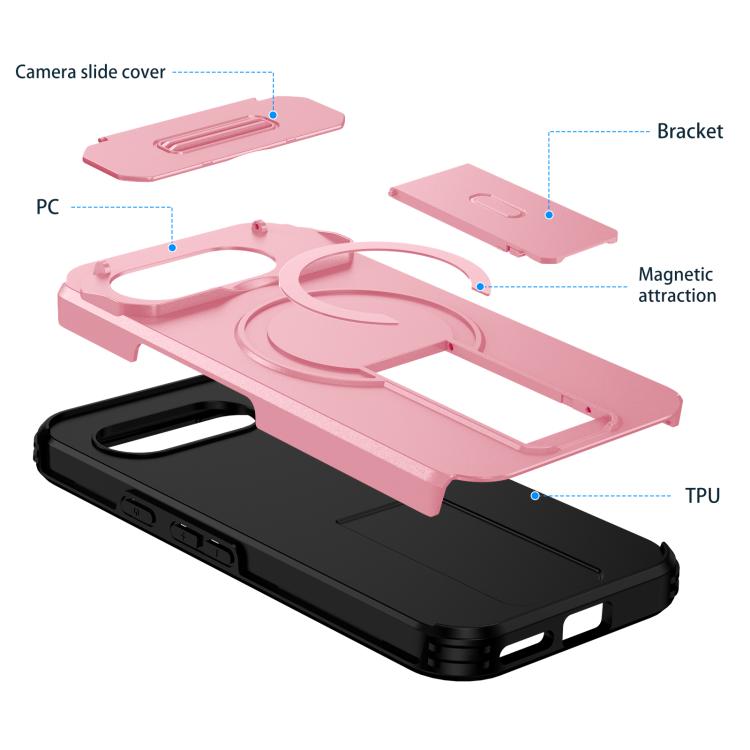 For Google Pixel 9a Sliding Camshield MagSafe Holder Phone Case
