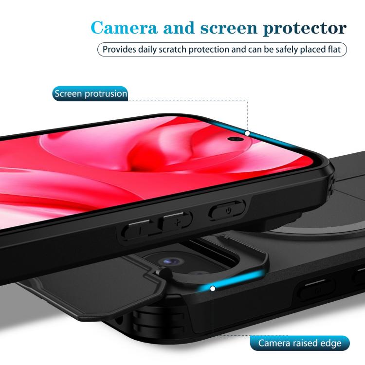 For Google Pixel 9a Sliding Camshield MagSafe Holder Phone Case