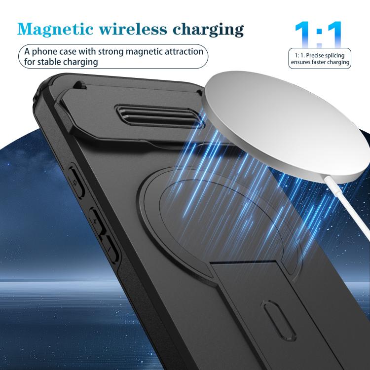 For Google Pixel 9a Sliding Camshield MagSafe Holder Phone Case