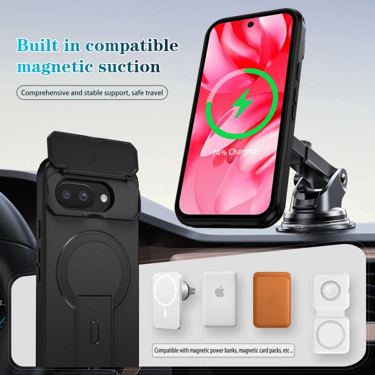For Google Pixel 9a Sliding Camshield MagSafe Holder Phone Case
