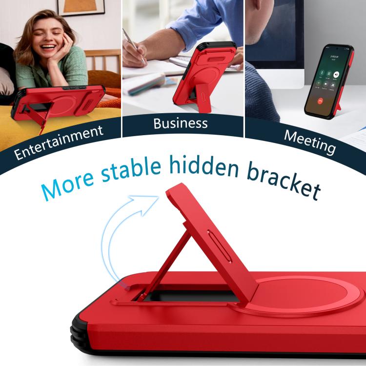 For Google Pixel 9a Sliding Camshield MagSafe Holder Phone Case