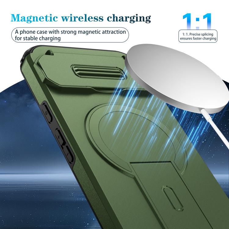 For Google Pixel 9a Sliding Camshield MagSafe Holder Phone Case