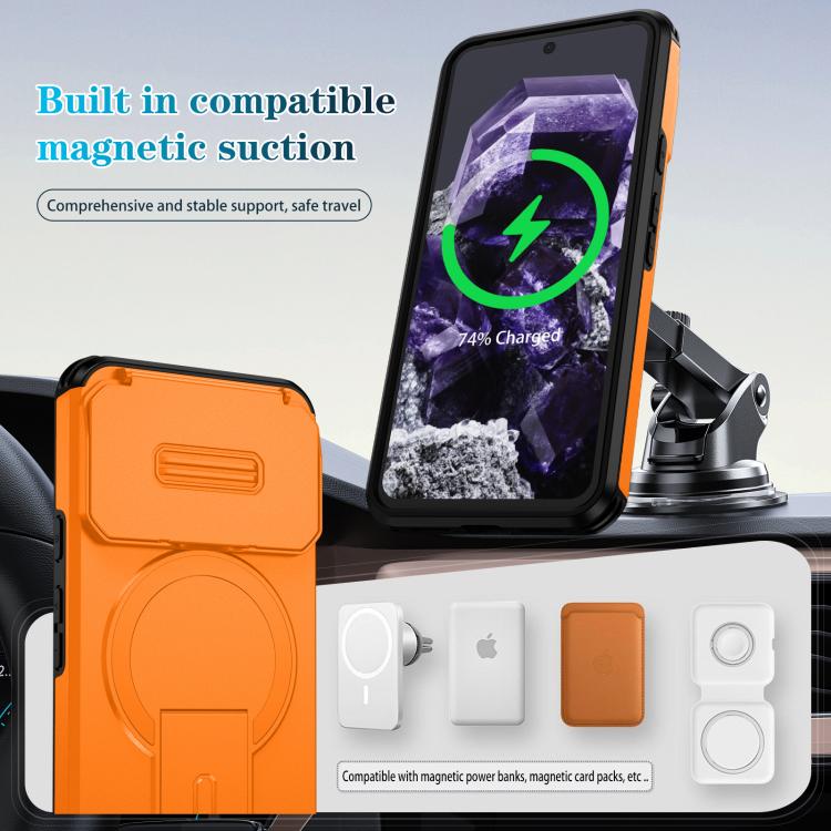 For Google Pixel 8 Sliding Camshield MagSafe Holder Phone Case