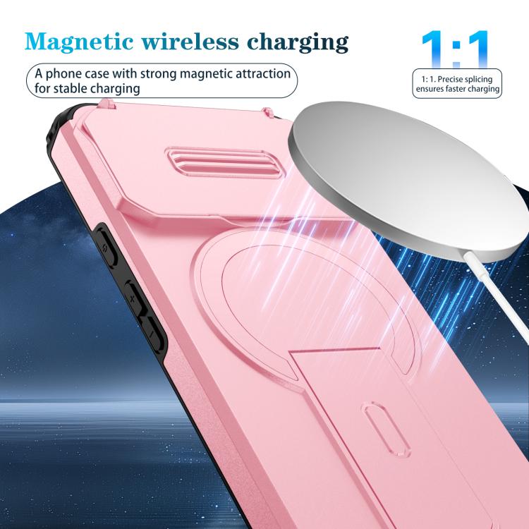 For Google Pixel 8 Sliding Camshield MagSafe Holder Phone Case