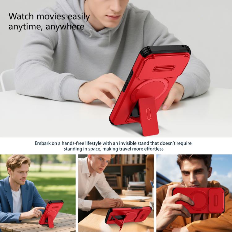 For Google Pixel 8 Sliding Camshield MagSafe Holder Phone Case