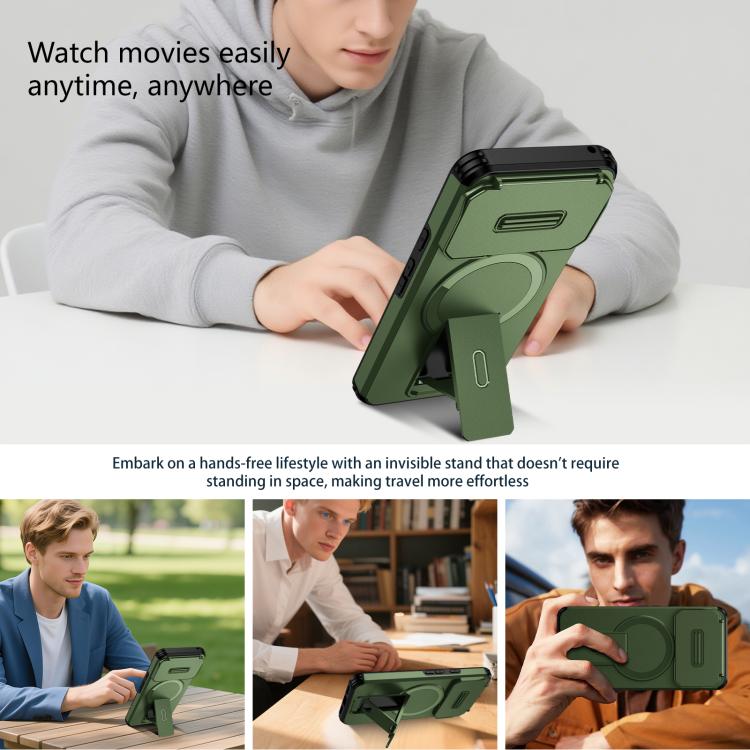 For Google Pixel 8 Sliding Camshield MagSafe Holder Phone Case