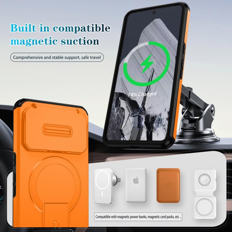 For Google Pixel 8 Pro Sliding Camshield MagSafe Holder Phone Case
