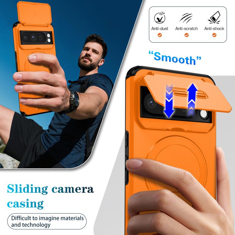 For Google Pixel 8 Pro Sliding Camshield MagSafe Holder Phone Case