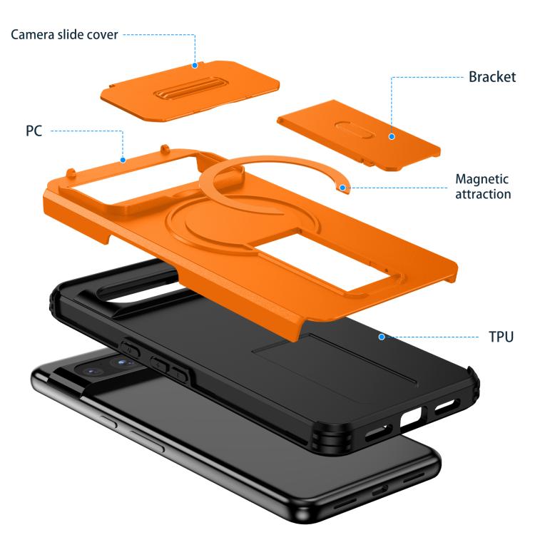 For Google Pixel 8 Pro Sliding Camshield MagSafe Holder Phone Case