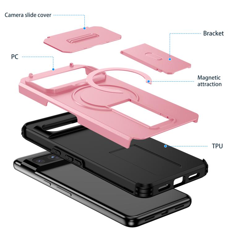 For Google Pixel 8 Pro Sliding Camshield MagSafe Holder Phone Case