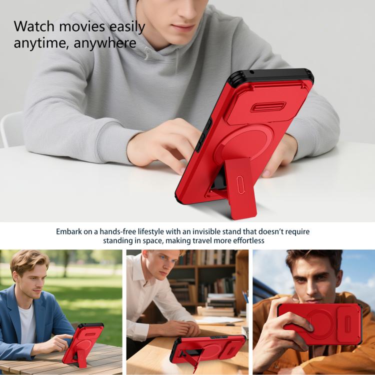 For Google Pixel 8 Pro Sliding Camshield MagSafe Holder Phone Case