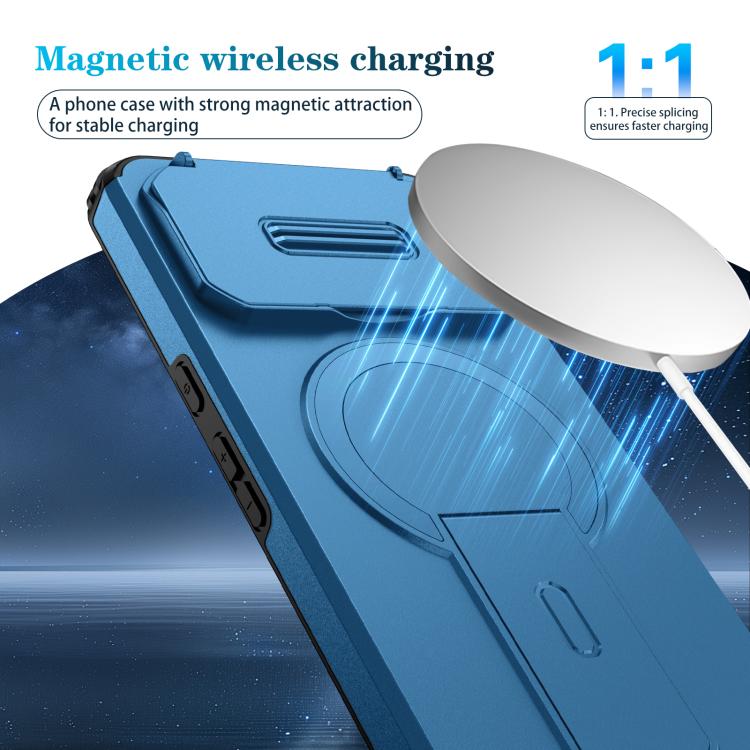 For Google Pixel 8 Pro Sliding Camshield MagSafe Holder Phone Case