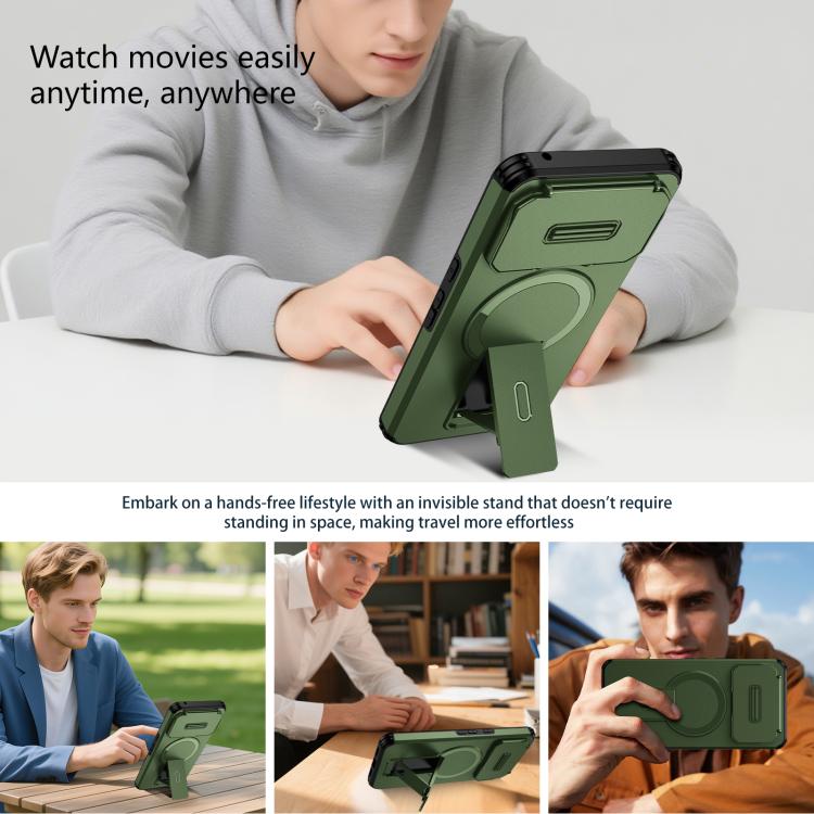 For Google Pixel 8 Pro Sliding Camshield MagSafe Holder Phone Case
