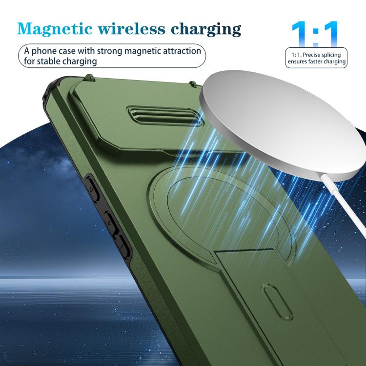 For Google Pixel 8 Pro Sliding Camshield MagSafe Holder Phone Case