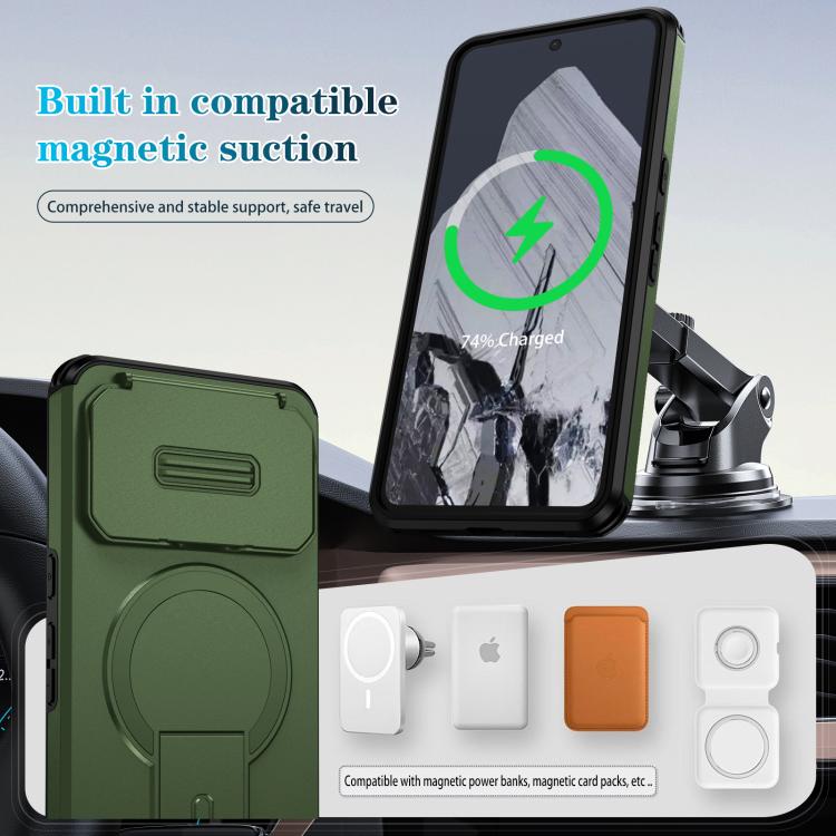 For Google Pixel 8 Pro Sliding Camshield MagSafe Holder Phone Case