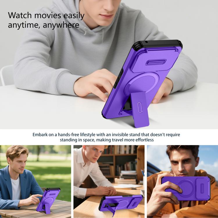 For Google Pixel 8 Pro Sliding Camshield MagSafe Holder Phone Case