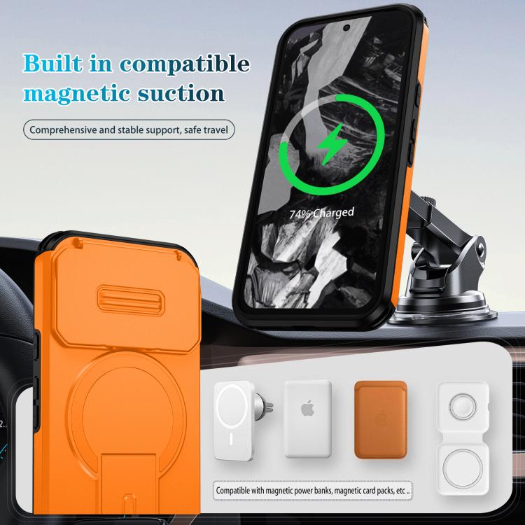 For Google Pixel 8a Sliding Camshield MagSafe Holder Phone Case
