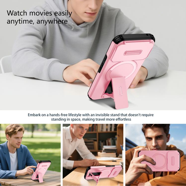 For Google Pixel 8a Sliding Camshield MagSafe Holder Phone Case