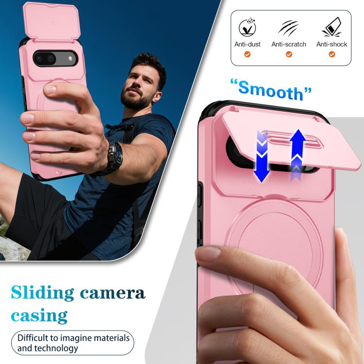 For Google Pixel 8a Sliding Camshield MagSafe Holder Phone Case