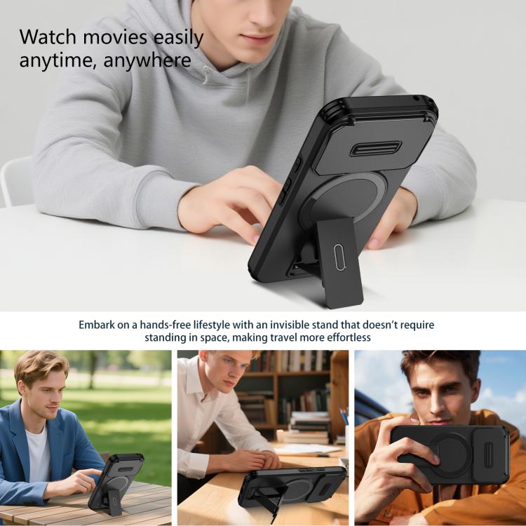 For Google Pixel 8a Sliding Camshield MagSafe Holder Phone Case