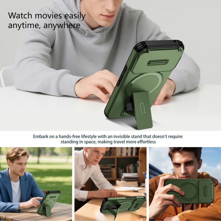 For Google Pixel 8a Sliding Camshield MagSafe Holder Phone Case