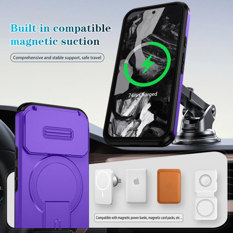 For Google Pixel 8a Sliding Camshield MagSafe Holder Phone Case
