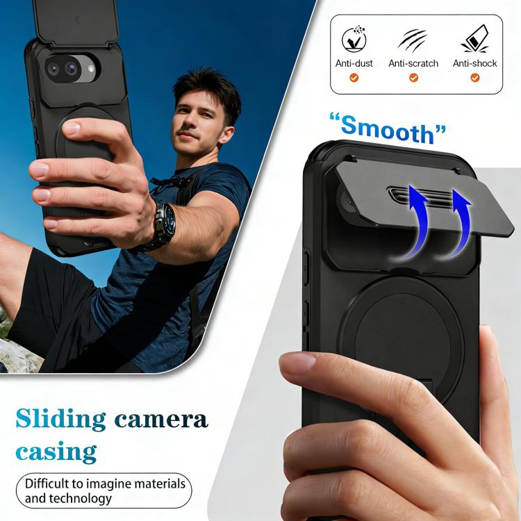 For Google Pixel 10a Sliding Camshield MagSafe Holder Phone Case
