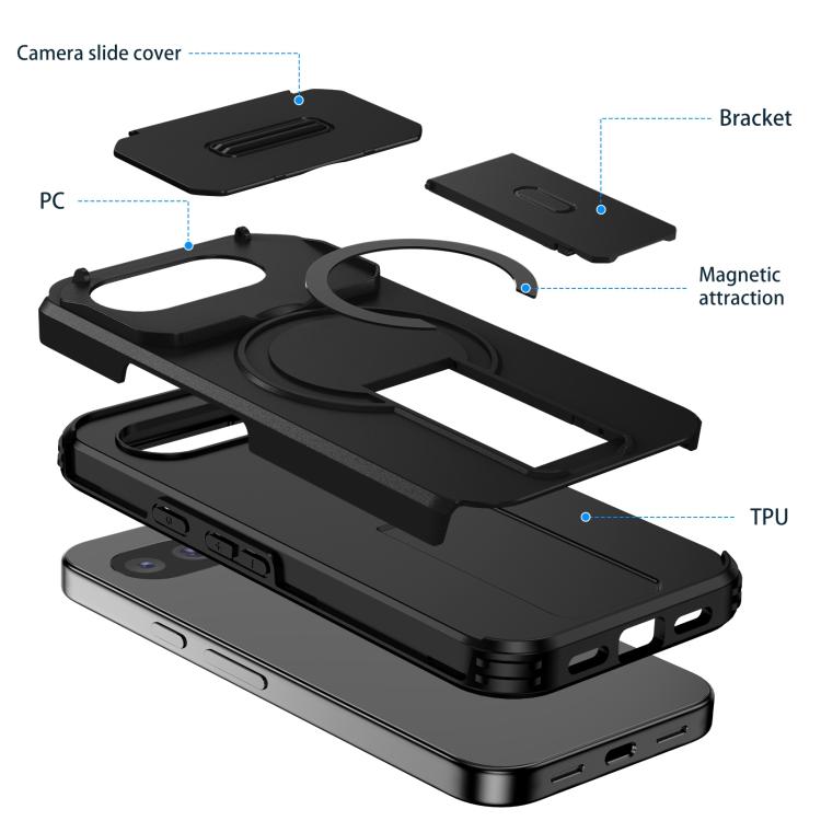 For Google Pixel 10a Sliding Camshield MagSafe Holder Phone Case