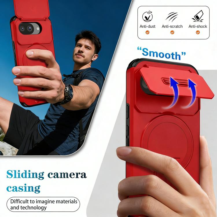 For Google Pixel 10a Sliding Camshield MagSafe Holder Phone Case