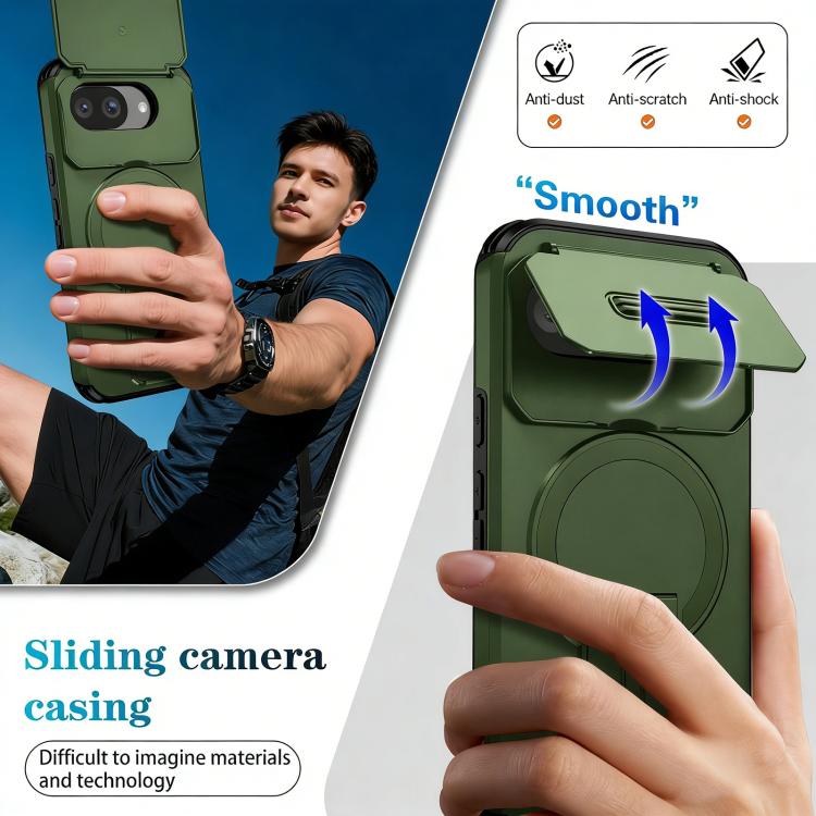 For Google Pixel 10a Sliding Camshield MagSafe Holder Phone Case