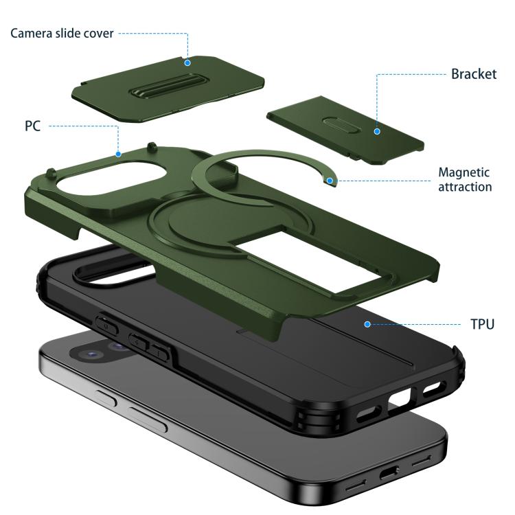 For Google Pixel 10a Sliding Camshield MagSafe Holder Phone Case