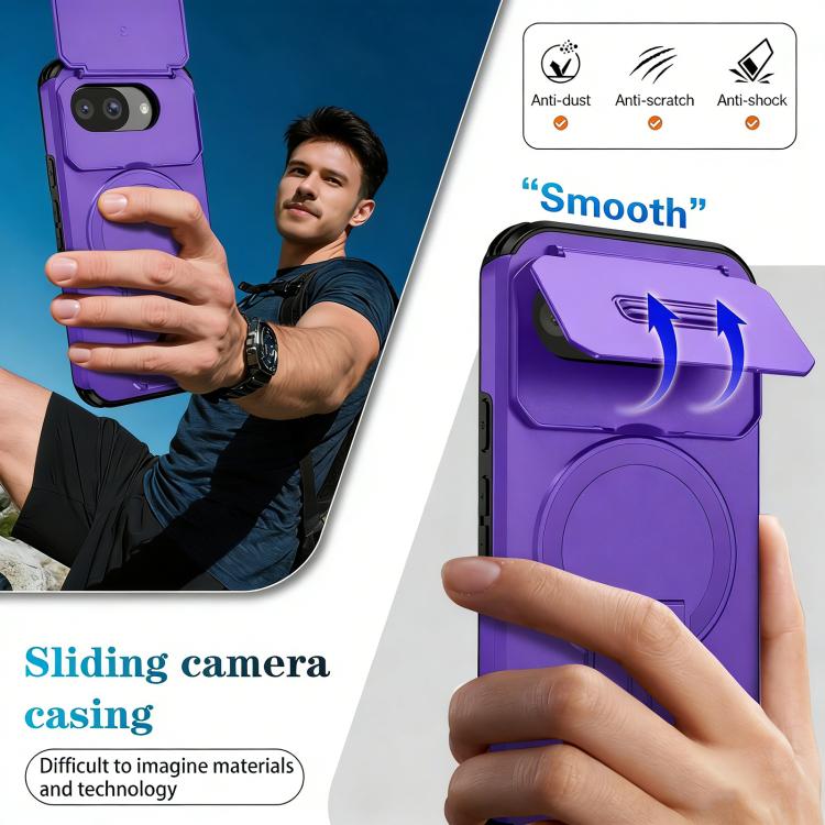 For Google Pixel 10a Sliding Camshield MagSafe Holder Phone Case