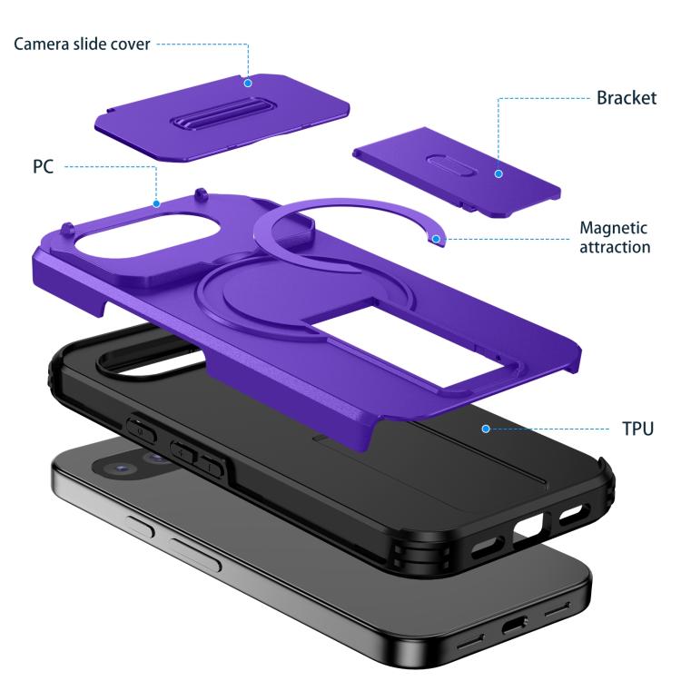 For Google Pixel 10a Sliding Camshield MagSafe Holder Phone Case