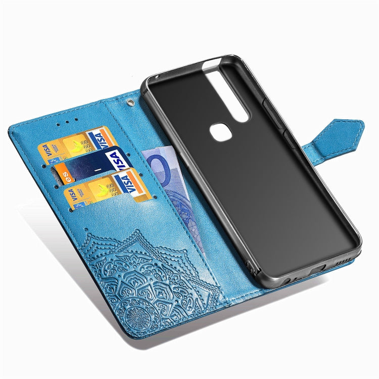 For Vivo V15 Pro Embossed Mandala Pattern TPU + PU Horizontal Flip Leather Case with Holder & Three Card Slots & Wallet