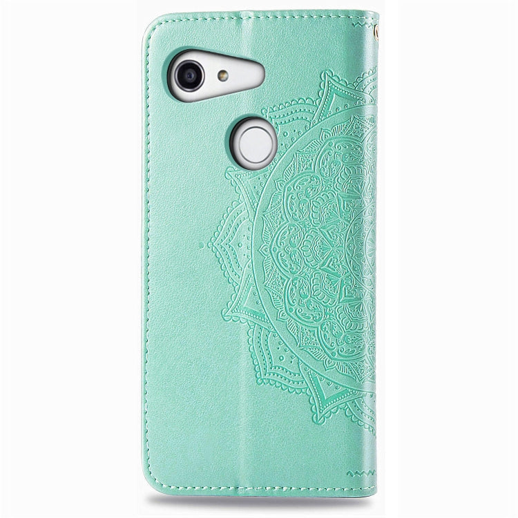 For Kyocera Gratina KYV48 Embossed Mandala Pattern TPU + PU Horizontal Flip Leather Case with Holder & Three Card Slots & Wallet