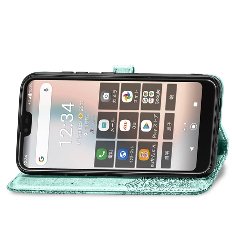 For Kyocera Gratina KYV48 Embossed Mandala Pattern TPU + PU Horizontal Flip Leather Case with Holder & Three Card Slots & Wallet