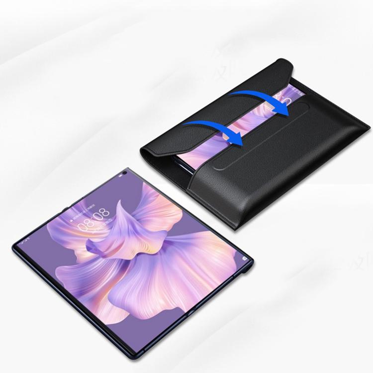 For Samsung Galaxy Z TriFold Envelope Design Genuine Leather Phone Case