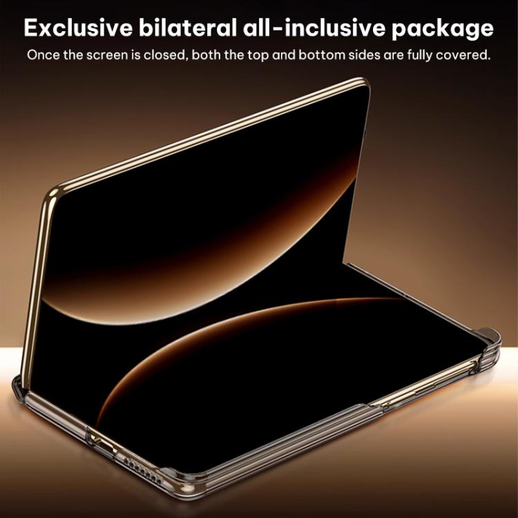 For Huawei Mate X7 GKK Dual-Center Leather Hinge Phone Case with Supercar Wristband Rotating Holder