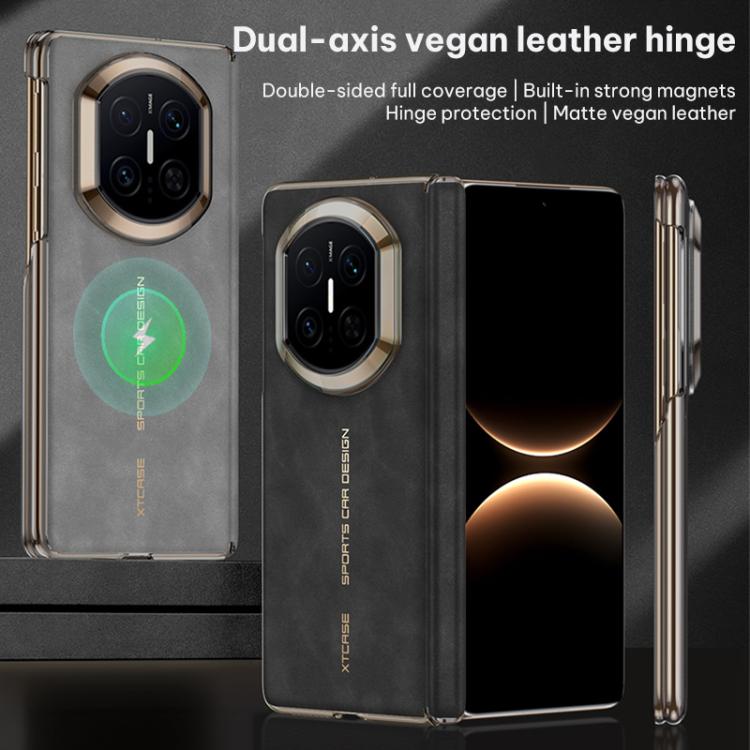 For Huawei Mate X7 GKK Dual Center Vestal Leather Hinge Frosted Magnetic Phone Case
